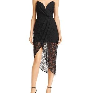Sau Lee- lace strapless dress
